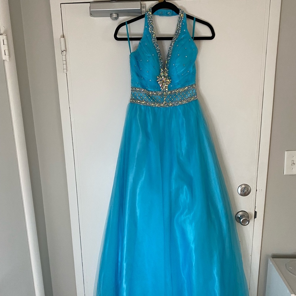 Turquoise Sherri Hill Gown